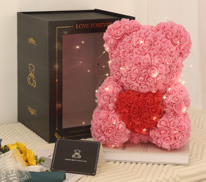 Valentine's Day Gift Rose Bear Eternal Flower