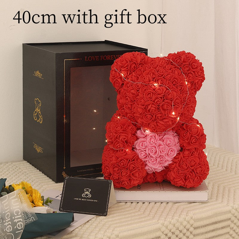 Valentine's Day Gift Rose Bear Eternal Flower